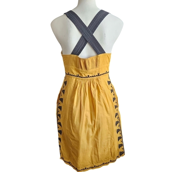 Anthropologie Floreat California Iris Dress 2 Milkmaid Barmaid - Picture 3 of 14